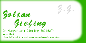 zoltan giefing business card